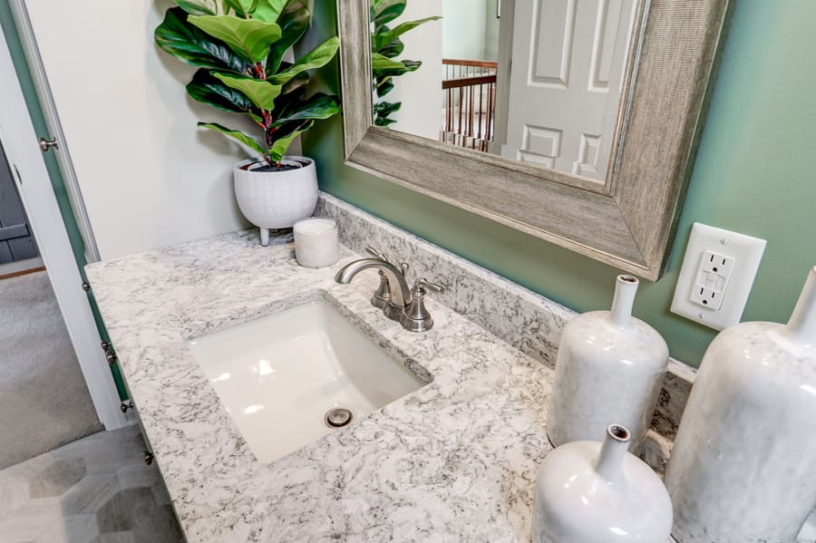 Centerville kids bathroom refresh with quartz vanity top