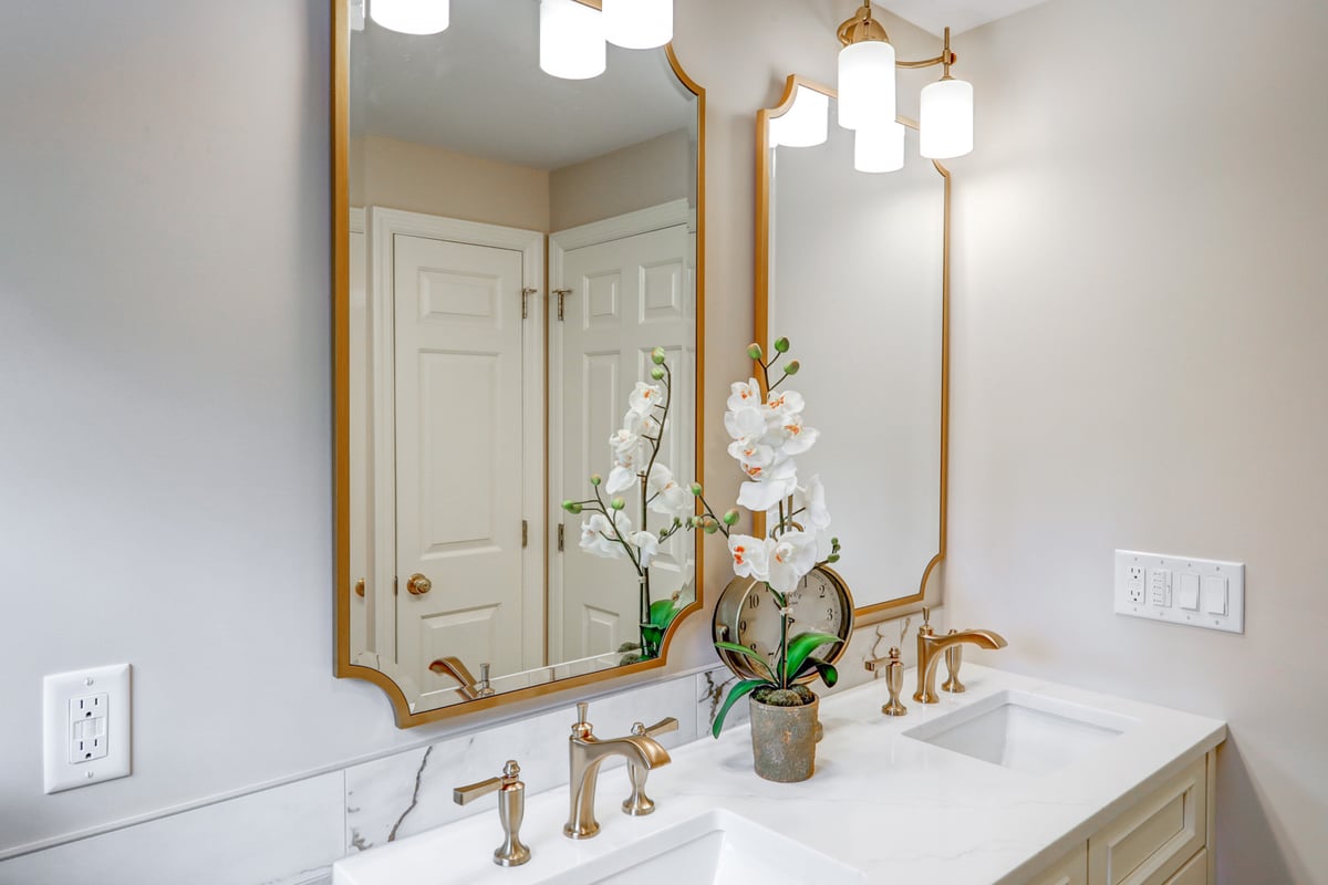 double vanity in Manheim Township Primary Bathroom Remodel